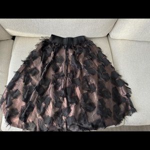 Bronze/black midi skirt with elastic on waist, unworn